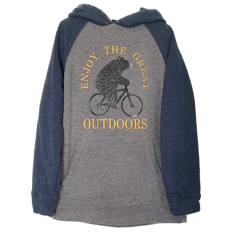 ⭐️HP⭐️ Boys Tek Gear hooded sweatshirt Small 8. Enjoy the Great Outdoors READ